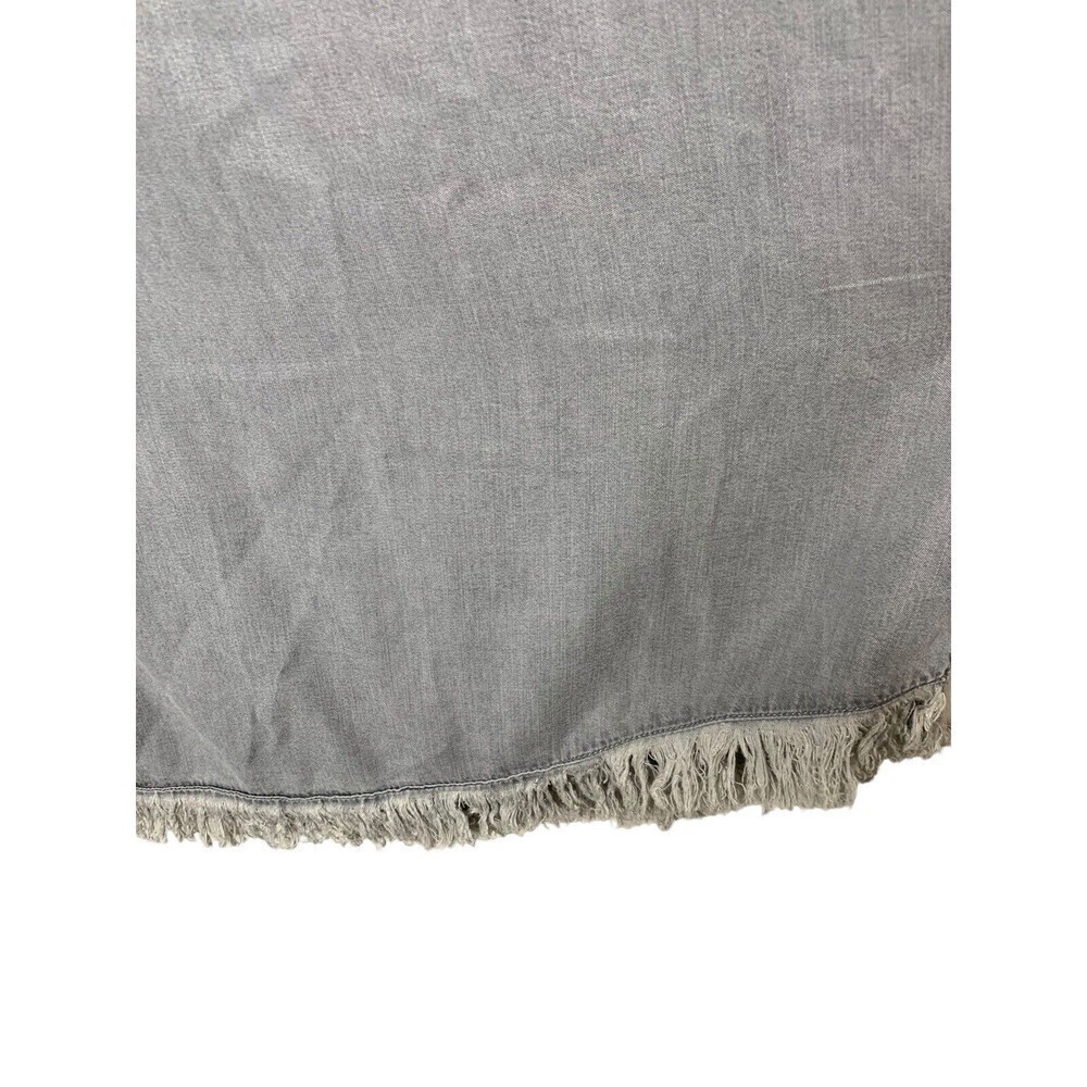 Beach Lunch Lounge Dress Womens Grey Chambray Sleeveless V-Neck Pullover Sz XL - Picture 3 of 5